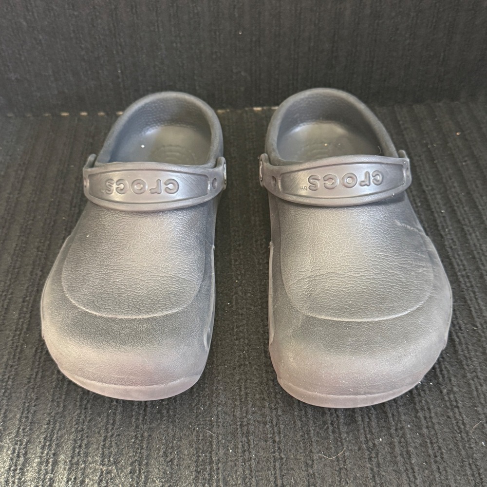Crocs Bistro Clog Black Slip Resistant Work Shoe Mens 6 Womens 8